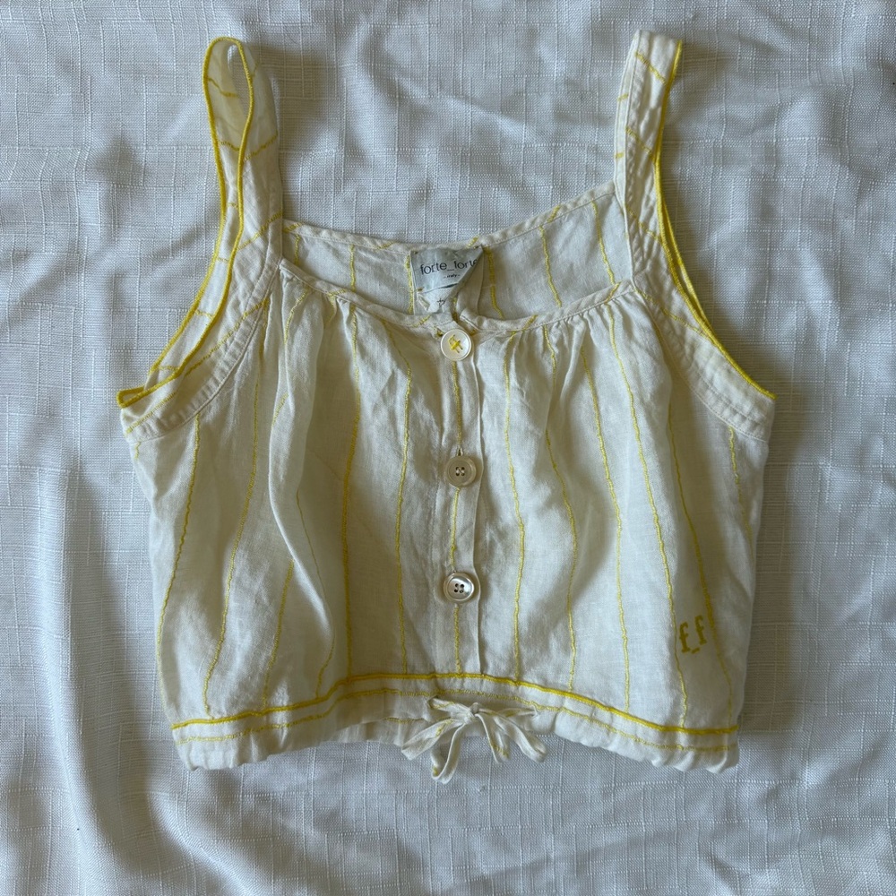 Forte Forte striped linen crop top large - Picture 4 of 6
